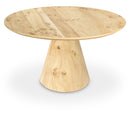  Meridian Linette 52" Natural Burl Wood Dining Table IMAGE 1