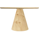  Meridian Linette 52" Natural Burl Wood Dining Table IMAGE 3