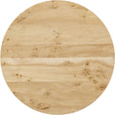  Meridian Linette 52" Natural Burl Wood Dining Table IMAGE 4
