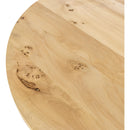  Meridian Linette 52" Natural Burl Wood Dining Table IMAGE 5