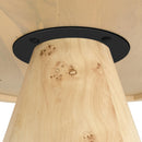  Meridian Linette 52" Natural Burl Wood Dining Table IMAGE 6