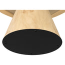  Meridian Linette 52" Natural Burl Wood Dining Table IMAGE 8