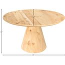  Meridian Linette 52" Natural Burl Wood Dining Table IMAGE 9