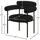  Color_Black -- Meridian Blake Arm Chair IMAGE 7