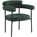  Color_Green -- Blake Green Boucle Fabric Upholstered Dining Chair IMAGE 1