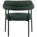  Color_Green -- Blake Green Boucle Fabric Upholstered Dining Chair IMAGE 3
