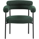  Color_Green -- Blake Green Boucle Fabric Upholstered Dining Chair IMAGE 4