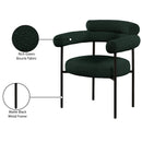 Meridian Blake Green Boucle Fabric Dining Chair IMAGE 8