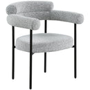  Color_Grey -- Blake Grey Boucle Fabric Upholstered Dining Chair IMAGE 1