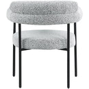  Color_Grey -- Blake Grey Boucle Fabric Upholstered Dining Chair IMAGE 3