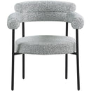  Color_Grey -- Blake Grey Boucle Fabric Upholstered Dining Chair IMAGE 4