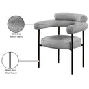  Color_Grey -- Blake Grey Boucle Fabric Upholstered Dining Chair IMAGE 8