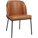  Color_Cognac -- Jagger Cognac Vegan Leather Upholstered Dining Chair IMAGE 1