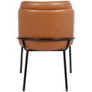  Color_Cognac -- Jagger Cognac Vegan Leather Upholstered Dining Chair IMAGE 3