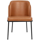  Color_Cognac -- Jagger Cognac Vegan Leather Upholstered Dining Chair IMAGE 4