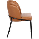  Color_Cognac -- Jagger Cognac Vegan Leather Upholstered Dining Chair IMAGE 5