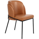  Color_Cognac -- Jagger Cognac Vegan Leather Upholstered Dining Chair IMAGE 6