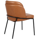  Color_Cognac -- Jagger Cognac Vegan Leather Upholstered Dining Chair IMAGE 7