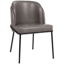  Color_Grey -- Jagger Grey Vegan Leather Upholstered Dining Chair IMAGE 1