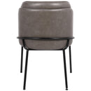  Color_Grey -- Jagger Grey Vegan Leather Upholstered Dining Chair IMAGE 3