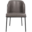  Color_Grey -- Jagger Grey Vegan Leather Upholstered Dining Chair IMAGE 4