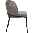  Color_Grey -- Jagger Grey Vegan Leather Upholstered Dining Chair IMAGE 5