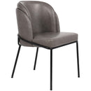  Color_Grey -- Jagger Grey Vegan Leather Upholstered Dining Chair IMAGE 6