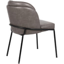  Color_Grey -- Jagger Grey Vegan Leather Upholstered Dining Chair IMAGE 7