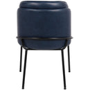  Color_Navy -- Jagger Navy Vegan Leather Upholstered Dining Chair IMAGE 3