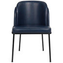  Color_Navy -- Jagger Navy Vegan Leather Upholstered Dining Chair IMAGE 4