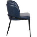  Color_Navy -- Jagger Navy Vegan Leather Upholstered Dining Chair IMAGE 5