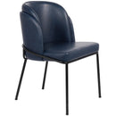  Color_Navy -- Jagger Navy Vegan Leather Upholstered Dining Chair IMAGE 6