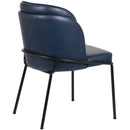  Color_Navy -- Jagger Navy Vegan Leather Upholstered Dining Chair IMAGE 7