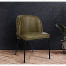  Color_Olive -- Jagger Olive Vegan Leather Upholstered Dining Chair IMAGE 2