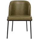  Color_Olive -- Jagger Olive Vegan Leather Upholstered Dining Chair IMAGE 4