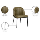  Color_Olive -- Jagger Olive Vegan Leather Upholstered Dining Chair IMAGE 9