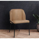  Color_Tan -- Jagger Tan Vegan Leather Upholstered Dining Chair IMAGE 2