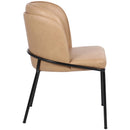  Color_Tan -- Jagger Tan Vegan Leather Upholstered Dining Chair IMAGE 5