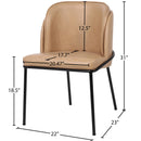  Color_Tan -- Jagger Tan Vegan Leather Upholstered Dining Chair IMAGE 8