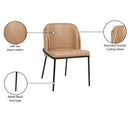  Color_Tan -- Jagger Tan Vegan Leather Upholstered Dining Chair IMAGE 9