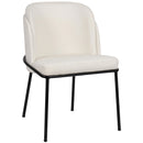  Color_White -- Jagger White Vegan Leather Upholstered Dining Chair IMAGE 1