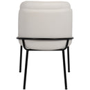  Color_White -- Jagger White Vegan Leather Upholstered Dining Chair IMAGE 3