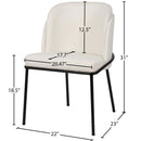  Color_White -- Jagger White Vegan Leather Upholstered Dining Chair IMAGE 8