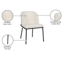  Color_White -- Jagger White Vegan Leather Upholstered Dining Chair IMAGE 9