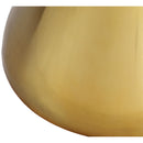  Color_White/Gold -- Meridian Round Emery Dining Table with Marble Top and Pedestal Base IMAGE 5