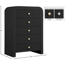  Color_Black -- Meridian Artisto 5 Drawer Chest IMAGE 20