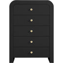  Color_Black -- Meridian Artisto 5 Drawer Chest IMAGE 5