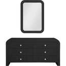  Meridian Artisto Black Ash Veneer Frame Mirror IMAGE 4