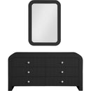  Meridian Artisto Black Ash Veneer Frame Mirror IMAGE 5