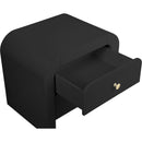  Color_Black -- Meridian Artisto 2 Drawer Nightstand IMAGE 10